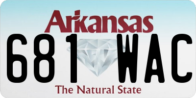 AR license plate 681WAC