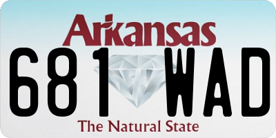 AR license plate 681WAD
