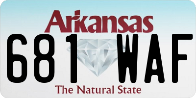 AR license plate 681WAF