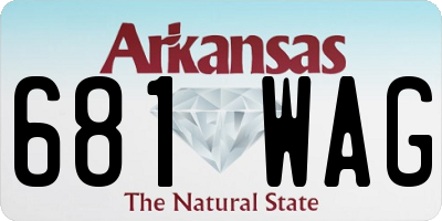 AR license plate 681WAG