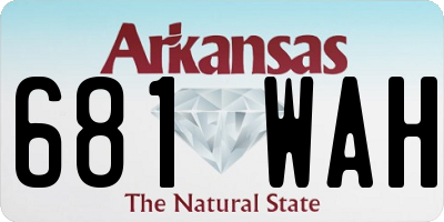 AR license plate 681WAH