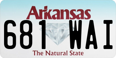 AR license plate 681WAI