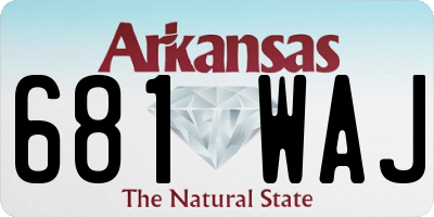 AR license plate 681WAJ