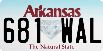AR license plate 681WAL
