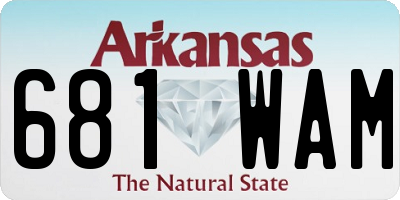 AR license plate 681WAM