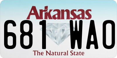 AR license plate 681WAO