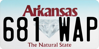 AR license plate 681WAP