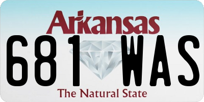AR license plate 681WAS