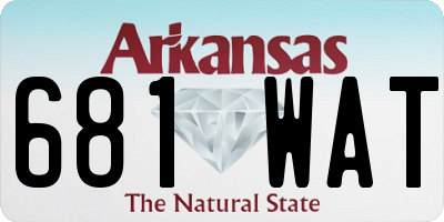 AR license plate 681WAT