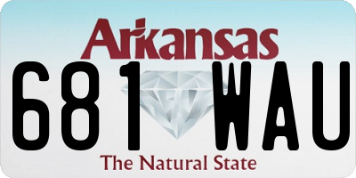 AR license plate 681WAU