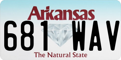 AR license plate 681WAV