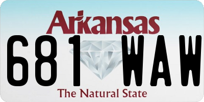 AR license plate 681WAW