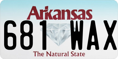 AR license plate 681WAX