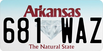 AR license plate 681WAZ