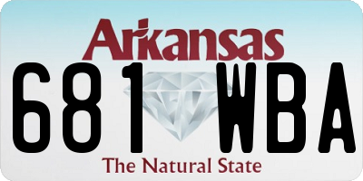 AR license plate 681WBA