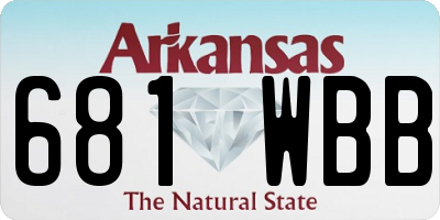 AR license plate 681WBB