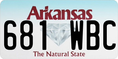 AR license plate 681WBC