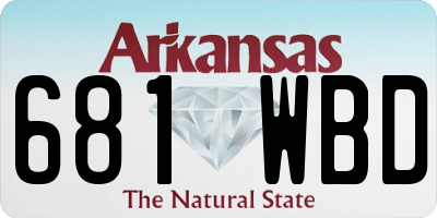AR license plate 681WBD