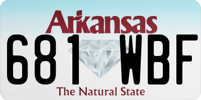 AR license plate 681WBF