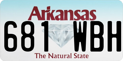 AR license plate 681WBH