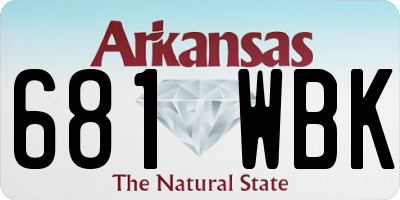 AR license plate 681WBK