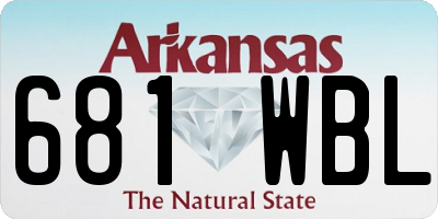 AR license plate 681WBL