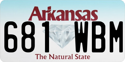 AR license plate 681WBM