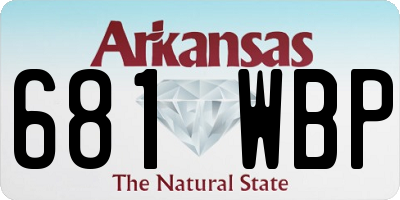 AR license plate 681WBP