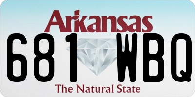 AR license plate 681WBQ