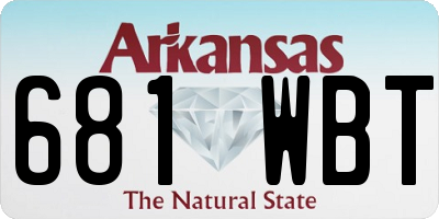 AR license plate 681WBT