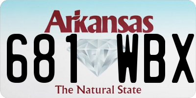 AR license plate 681WBX