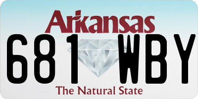 AR license plate 681WBY