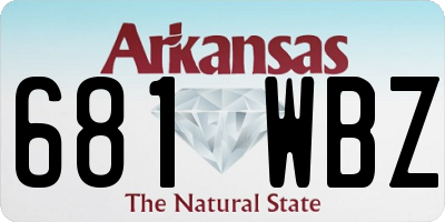 AR license plate 681WBZ
