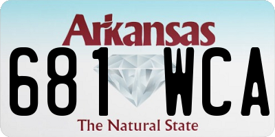 AR license plate 681WCA