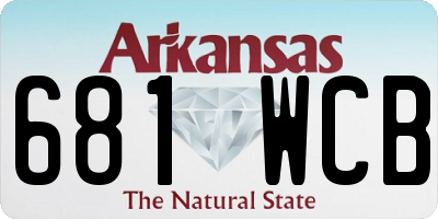 AR license plate 681WCB