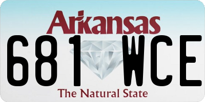 AR license plate 681WCE