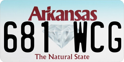 AR license plate 681WCG
