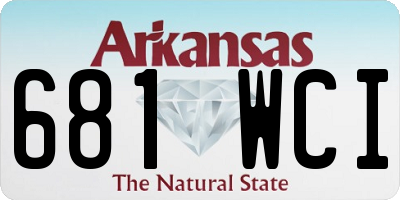 AR license plate 681WCI