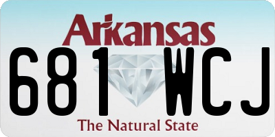 AR license plate 681WCJ