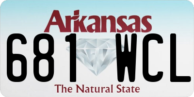 AR license plate 681WCL