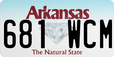 AR license plate 681WCM