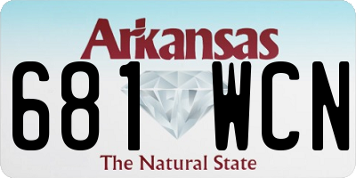 AR license plate 681WCN