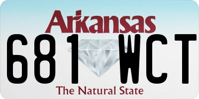 AR license plate 681WCT