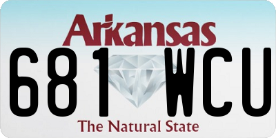 AR license plate 681WCU