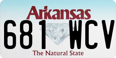 AR license plate 681WCV