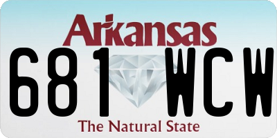 AR license plate 681WCW