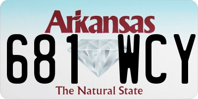 AR license plate 681WCY