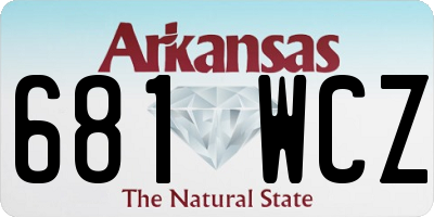 AR license plate 681WCZ