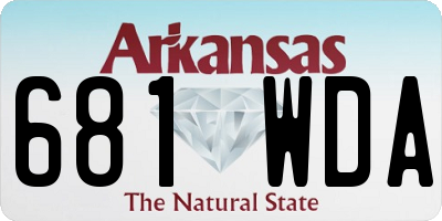 AR license plate 681WDA
