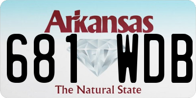 AR license plate 681WDB